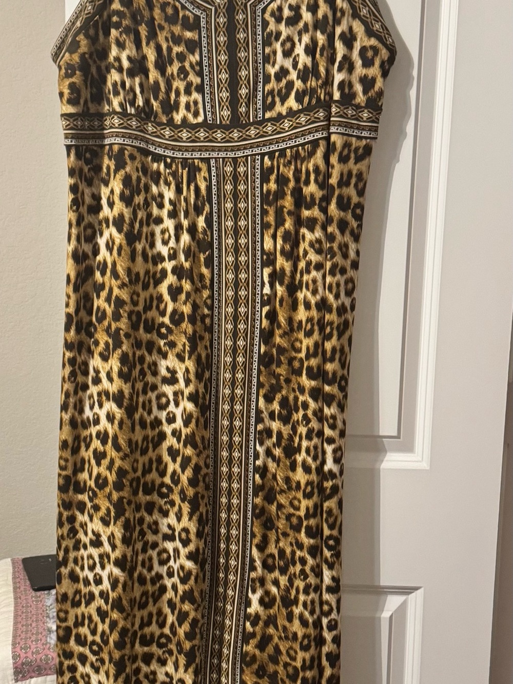 Apt. 9 Strapless Leopard-Print Maxi Dress in Brown and Tan